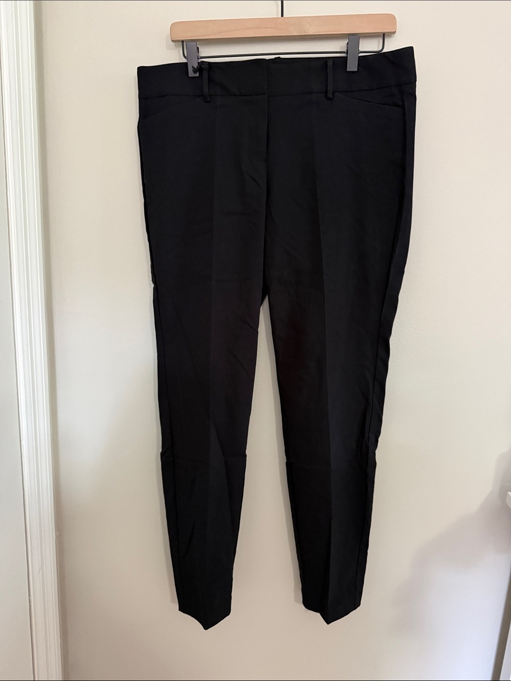 Satinato Women's Black Straight-Leg Dress Pants